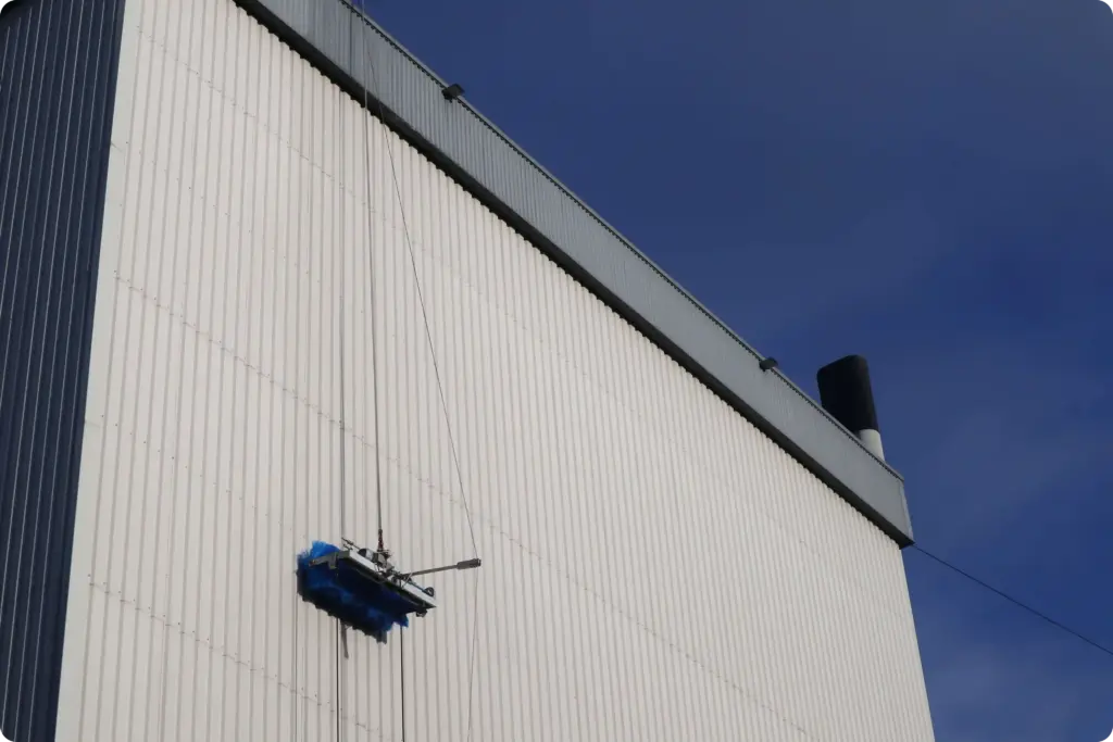 Commercial property facade cleaning